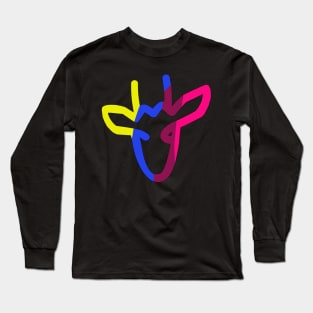 Colorful Deer Silhouette Long Sleeve T-Shirt